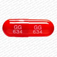 Amantadine (Amantadine)-GG 634 GG 634-100 mg-Red-Capsule-shape