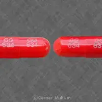 Amantadine (Amantadine)-GG 634 GG 634-100 mg-Red-Capsule-shape