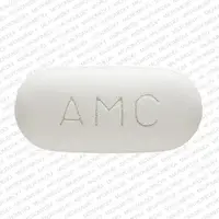 Amoxicillin and clavulanate (Amoxicillin and clavulanate potassium [ am-ok-i-sil-in-klav-ue-lan-ate-poe-tas-ee-um ])-875 125 AMC-875 mg / 125 mg-White-Oval