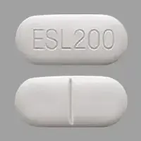 Aptiom (Eslicarbazepine [ es-li-kar-baz-e-peen ])-ESL 200-200 mg-White-Capsule-shape