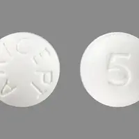 Aricept (Donepezil (oral) [ doe-nep-e-zil ])-ARICEPT 5-5 mg-White-Round