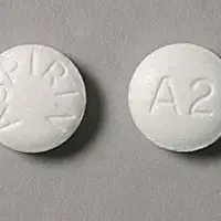 Aspirin (rectal) (Aspirin (rectal) [ as-pi-rin ])-ASPIRIN A2-325 mg-White-Round