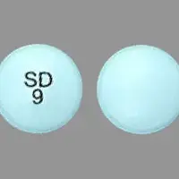 Austedo (Deutetrabenazine [ doo-tet-ra-ben-a-zeen ])-SD 9-9 mg-Blue-Round