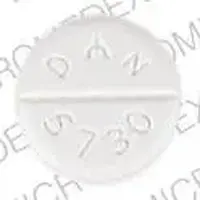 Baclofen (Baclofen (oral) [ bak-loe-fen ])-10 DAN 5730-10 mg-White-Round