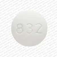 First baclofen (Baclofen (oral) [ bak-loe-fen ])-BAC 10 832-10 mg-White-Round