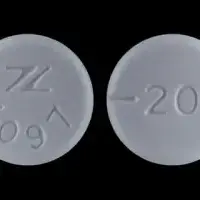 First baclofen (Baclofen (oral) [ bak-loe-fen ])-Z 4097 20-20 mg-White-Round