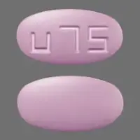 Briviact (Brivaracetam (oral/injection) [ briv-a-ra-se-tam ])-u75-75 mg-Purple-Oval