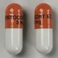 Budesonide (rectal) (Budesonide (rectal) [ bue-des-oh-nide ])-ENTOCORT EC 3mg-3 mg-Pink / Gray-Capsule-shape