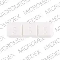 Buspar (Buspirone [ byoo-spye-rone ])-MJ 822 5 5 5-15 mg-White-Rectangle