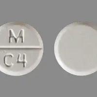 Captopril (Captopril [ kap-toe-pril ])-M C4-100 mg-White-Round