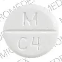 Captopril (Captopril [ kap-toe-pril ])-M C4-100 mg-White-Round