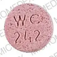 Carbamazepine (Carbamazepine (oral) [ kar-ba-maz-e-peen ])-WC 242-100 mg-Pink-Round