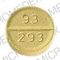 Levodopa/carbidopa (monograph) (Medically reviewed)-93 293-25 mg / 100 mg-Yellow-Round