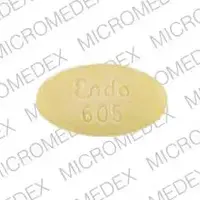 Levodopa/carbidopa (monograph) (Medically reviewed)-Endo 605-25 mg / 100 mg-Yellow-Oval