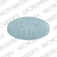 Levodopa/carbidopa (monograph) (Medically reviewed)-Endo 607-25 mg / 250 mg-Blue-Oval