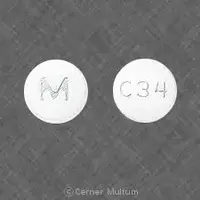 Carvedilol (Carvedilol [ kar-ve-dil-ole ])-M C34-25 mg-White-Round