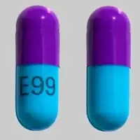 Cefdinir (Cefdinir [ sef-dih-neer ])-E99-300 mg-Purple / Blue-Capsule-shape