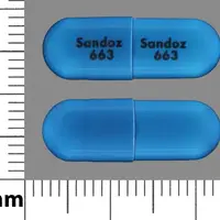 Cefdinir (Cefdinir [ sef-dih-neer ])-Sandoz 663 Sandoz 663-300 mg-Blue-Capsule-shape