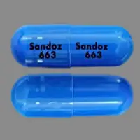 Cefdinir (Cefdinir [ sef-dih-neer ])-Sandoz 663 Sandoz 663-300 mg-Blue-Capsule-shape