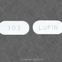 Cefuroxime (oral/injection) (Cefuroxime (oral/injection) [ sef-ue-rox-eem ])-303 LUPIN-500 mg-White-Oval
