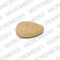 Cialis (Tadalafil [ ta-dal-a-fil ])-C 10-10 mg-Yellow-Oval