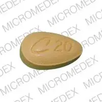 Cialis (Tadalafil [ ta-dal-a-fil ])-C 20-20 mg-Yellow-Oval