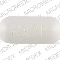 Ciprofloxacin (injection) (Ciprofloxacin (injection) [ sip-roe-flox-a-sin ])-RX711-750 mg-White-Capsule-shape