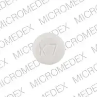 Clonazepam (Clonazepam [ kloe-naz-e-pam ])-K7-0.5 mg-White-Round