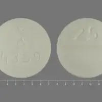 Clozapine (Clozapine [ kloe-za-peen ])-Logo 4359 25-25 mg-Yellow-Round