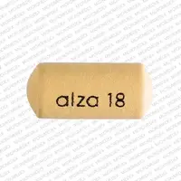 Concerta (Methylphenidate (oral) [ meth-il-fen-i-date ])-alza 18-18 mg-Yellow-Oval