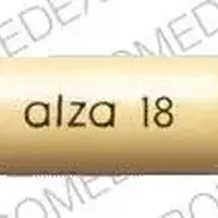 Concerta (Methylphenidate (oral) [ meth-il-fen-i-date ])-alza 18-18 mg-Yellow-Oval