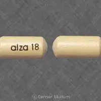 Concerta (Methylphenidate (oral) [ meth-il-fen-i-date ])-alza 18-18 mg-Yellow-Oval