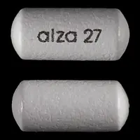 Concerta (Methylphenidate (oral) [ meth-il-fen-i-date ])-alza 27-27 mg-Gray-Oval