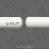 Concerta (Methylphenidate (oral) [ meth-il-fen-i-date ])-alza 36-36 mg-White-Oval