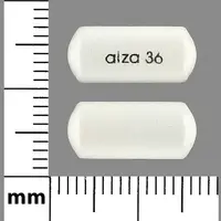 Concerta (Methylphenidate (oral) [ meth-il-fen-i-date ])-alza 36-36 mg-White-Oval