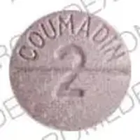 Coumadin (Warfarin (oral) [ war-far-in ])-DuPont COUMADIN 2-2 mg-Purple-Round