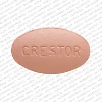 Crestor (Rosuvastatin [ roe-soo-va-sta-tin ])-CRESTOR 40-40 mg-Pink-Oval