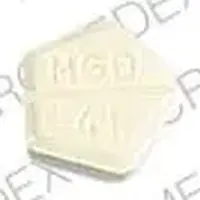 Decadron (Dexamethasone (oral) [ dex-a-meth-a-sone ])-DECADRON MSD 41-0.5 mg-Yellow-Five-sided