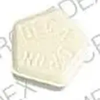 Decadron (Dexamethasone (oral) [ dex-a-meth-a-sone ])-DECADRON MSD 41-0.5 mg-Yellow-Five-sided