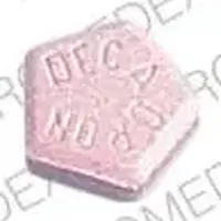 Decadron (Dexamethasone (oral) [ dex-a-meth-a-sone ])-DECADRON MSD 95-1.5 mg-Pink-Five-sided