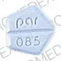 Dexamethasone (systemic) (monograph) (Medically reviewed)-par 085-0.75 mg-Blue-Five-sided