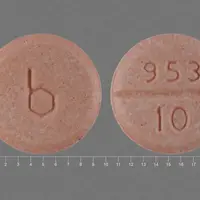 Dextroamphetamine (Dextroamphetamine [ dex-tro-am-fet-a-meen ])-b 953 10-10 mg-Round