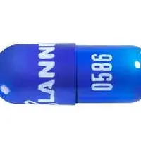 Dicyclomine (Dicyclomine (oral/injection) [ dye-sye-kloe-meen ])-LAN 0586-10 mg-Blue-Capsule-shape