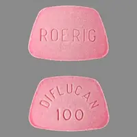 Diflucan (Fluconazole [ floo-koe-na-zole ])-DIFLUCAN 100 ROERIG-100 mg-Pink-Four-sided