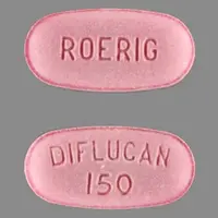 Diflucan (Fluconazole [ floo-koe-na-zole ])-DIFLUCAN 150 ROERIG-150 mg-Pink-Oval