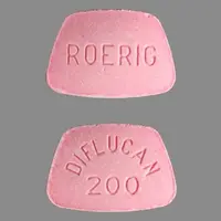 Diflucan (Fluconazole [ floo-koe-na-zole ])-DIFLUCAN 200 ROERIG-200 mg-Pink-Four-sided