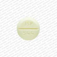 Digoxin (Digoxin (oral/injection) [ di-jox-in ])-JSP 544-125 mcg (0.125 mg)-Yellow-Round