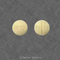 Diltiazem (Diltiazem (oral/injection) [ dil-tye-a-zem ])-BMS 55 50-60 mg-Yellow-Round