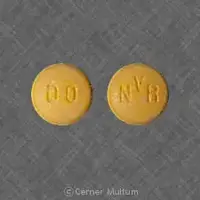 Diovan (Valsartan [ val-sar-tan ])-NVR DO-40 mg-Yellow-Round