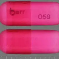 Childrens dye-free allergy relief (Diphenhydramine [ dye-fen-hye-dra-meen ])-barr 059-50 mg-Pink-Capsule-shape